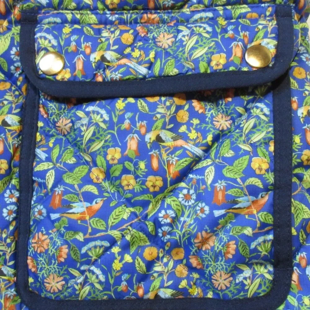 NWT J.Crew Excursion Vest in Catebsy Liberty Floral Bird Down Fill Quilted XS